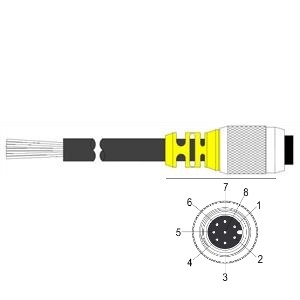 Cognex Std. Power and I/O Breakout Cable, 5M
