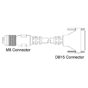 In-Sight Micro IO M8 to DB15 cable for CIO-MICRO, 2M